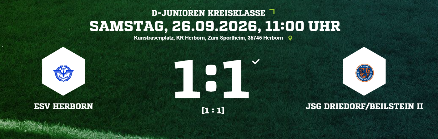 Lucky Punch verpasst – D2-Jugend spielt remis in Herborn